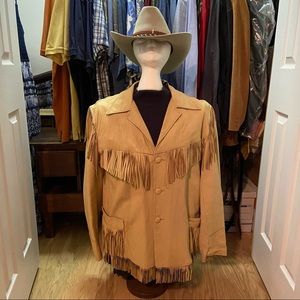 VINTAGE LEATHER FRINGE JACKET